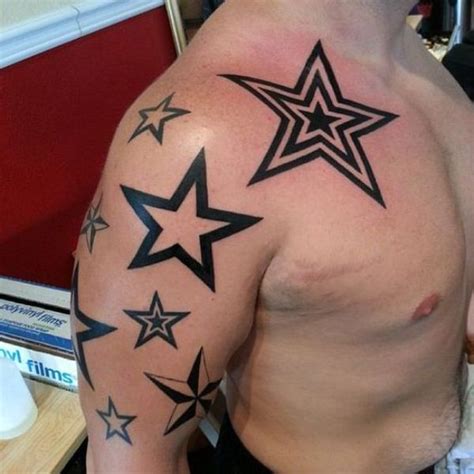 tatuajes de estrellas para hombres en el pecho|Tatuajes estrellas hombre